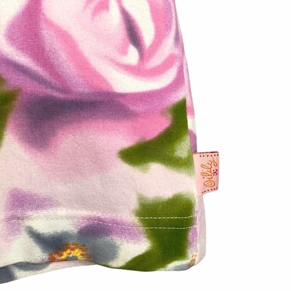Vintage: Oilily ♔ Mommy + Me Floral Stretch T Shirt Dress ♔ Pink ♔ Medium / 12MO - Picture 7 of 16